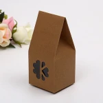 Factory custom high grade idea in stock packing dessert kraft paper food bags with window