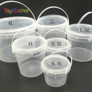 Factory Directly Slime plastic containers with clear lids for DIY slime making