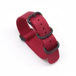 Factory Price Brand New 280mm Ip Black High-end Buckle Nylon Watch Strap