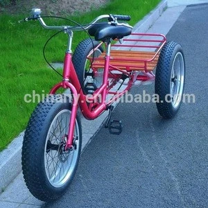 Factory price wholesale bicycle bike/3 wheel fat big tire cargo tricycle for adult Clamber GW7022