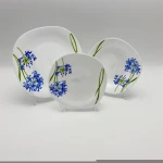 Factory Sale 18pcs Fine Durable Nordic Design Tableware Hotel Kitchen Restaurant Unbreakable Opal High Quality Dinner Plate Set