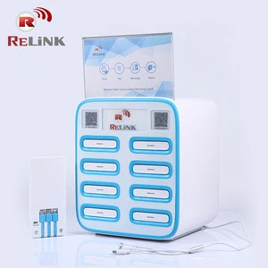 Factory sale cell phone charging station multiple renting power banks  with advertising screen