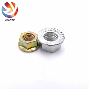 Factory Stock Custom Hexagon Nuts Flange Nut DIN /GB /ANSI /ISO Steel/stainless Steel 4/6/8/10/12 CN;HEB M6-M36 ZHANYU