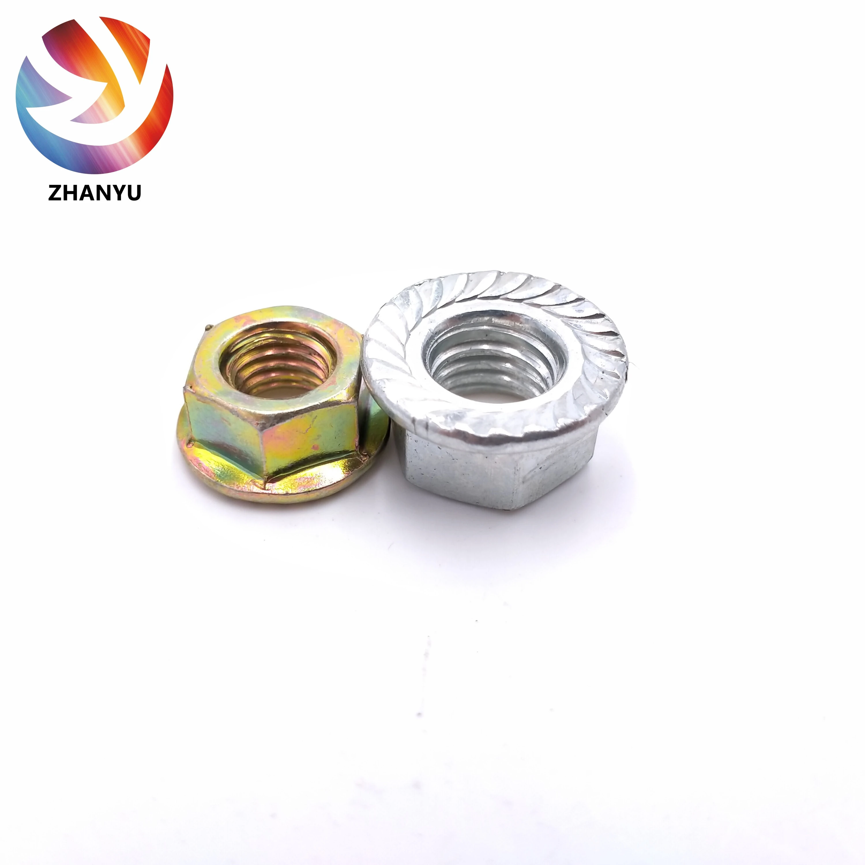 Factory Stock Custom Hexagon Nuts Flange Nut DIN /GB /ANSI /ISO Steel/stainless Steel 4/6/8/10/12 CN;HEB M6-M36 ZHANYU