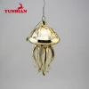 Factory supply craft ornaments hanging glass jellyfish for christmas tree decoration
