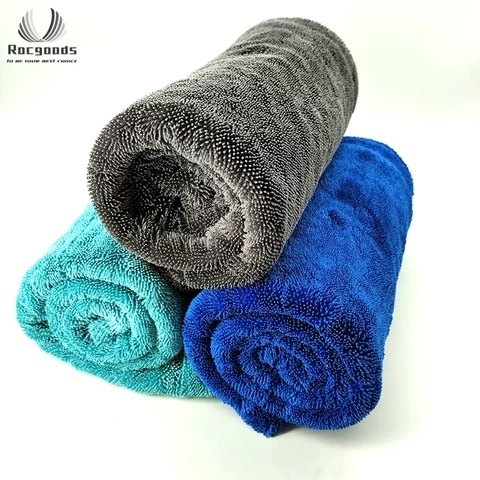 Factory Supply Microfiber Supper Absorbent Twist Loop Car Cleaning And Drying Towel