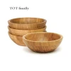 Factory Support Custom Bmaboo Salad Bowl Bamboo Plate Bamboo Round Bowl Set