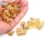 Factory wholesale golden metal hair braid rings beads bling filigree hair braid cuffs   Wig extension with diamond