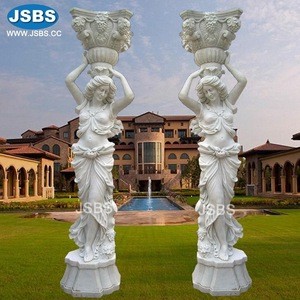 factory wholesale price hand carved natural stone ornamental pillars