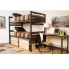 Fancy Kids Children Bedroom Dormitory Furniture Bunk Beds With Bedside Cabinet Wardrobe Table