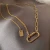Import Fashion Accessories Lock 18K Pure Solid Gold Natural Plated Necklace Pendant Stainless Steel Chain Necklace Jewelry For Women from China
