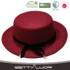 Fashion Fake Wool Felt Fedora Hats With Velvet Ribbon and Pearl For Women