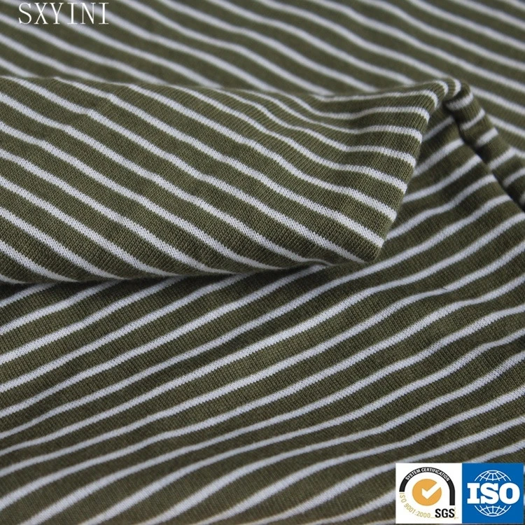 fashion high quality yarn dyed stripe single jersey fabric