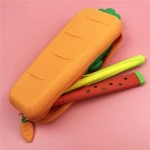 Fashion kids pencil case bag kawaii custom printed pencil case good quality  silicone pencil pouch