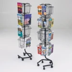 Fashion modern customized Point of Sale trade show floor wire literature display rack stand