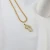 Import Fashion New Retro 26 Letters 14K Gold Necklace Female Simple Temperament Popular Jewelry Stainless Steel Jewelry from China
