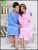 Import Fashion nightgown for women 100% cotton high quality soft women Bathrobe solid color from China