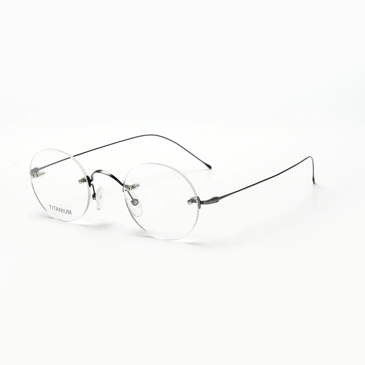 fashion titanium optical glasses frames vintage rimless women men round eyeglasses spectacle myopia frames optical