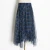 Import Fashionable High Waist Blue Plaid Mesh Skirt Multi Layer A-line Women Skirt from China