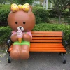 Fiberglass animal sculpture cute bear statue for garden display