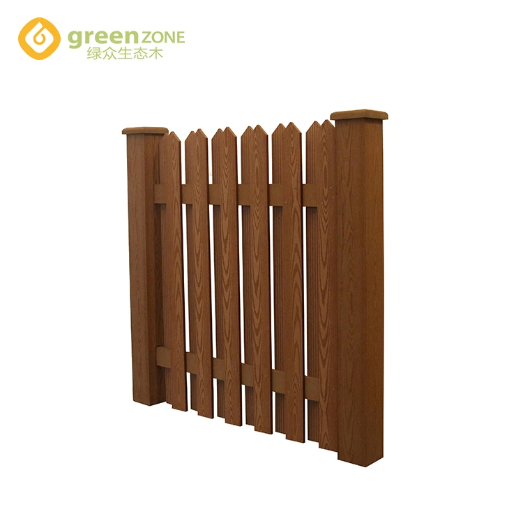 Fire proof durable backyard composite wood grain wpc garden fence boards