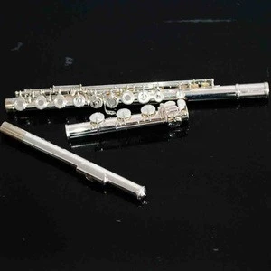 Flute instrument French keys open hole 17 hole silver-plated flute