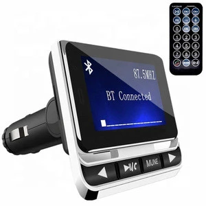 FM12B LCD Screen Wireless FM Transmitter  Car MP3 Player Car Kit with USB Charger Support TF Card Line-in AUX