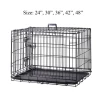 Foldable 2 Door Collapsible Puppy Dog Crate Cage Dog Kennel Folding Steel Crate Pet Cage Animal Cage