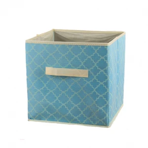 Foldable Non Woven OEM Contrast Color Non-woven Storage Box with Handle High Quality Home Use Multipurpose Printing Eco-friendly
