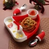 Food grade silicone childrens tableware set Christmas gifts flatware sets