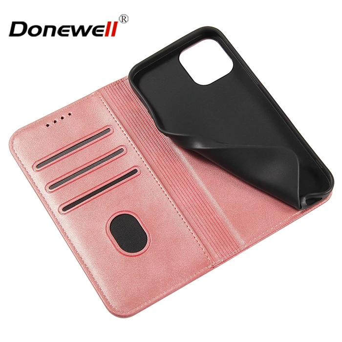 For iPhone 12 Wallet Flip Leather Case For iPhone Xs Max Leather Phone Cover Case with Stand For Samsung S21