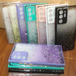 For Samsung Phone Case Bling  S20FE A52 A72 A32 A12 Clear Glitter Phone Case for Samsung Galaxy S21 Plus S20 Note20 Ultra Fundas