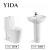 Import Foshan One Piece Toilet Pedestal Basin Ceramic Bathroom Sanitary Ware Set Suite for Wholesaler and Hotel from China