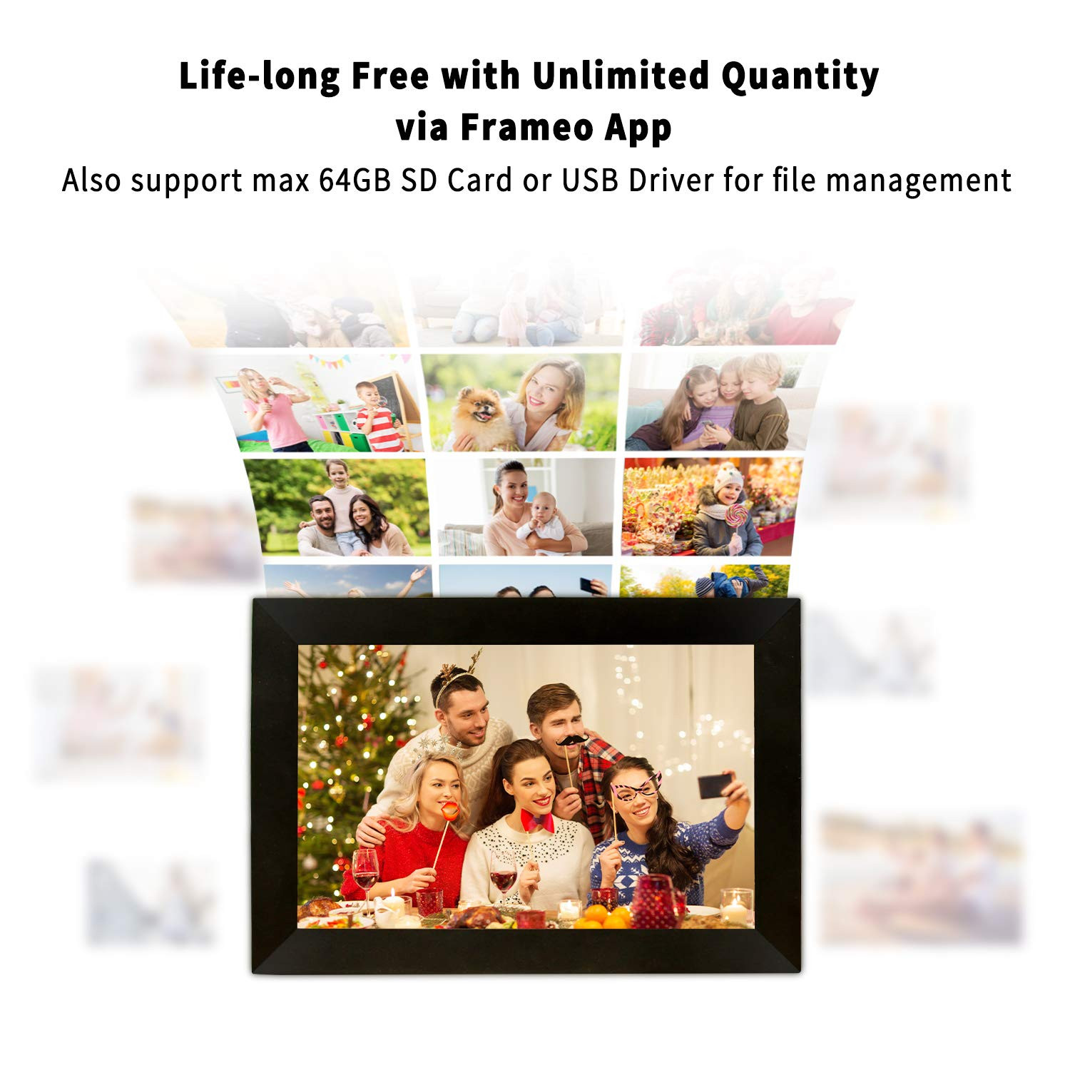Buy Free Frame App 10.1 Inch Android Wifi Digital Photo Frame With Lcd ...