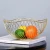 Import Fruit Basket Creative Geometry Countertop Iron Gold Plated Black Vegetable Mesh Metal Bowl Kitchen Storage Wire Fruit Basket from China