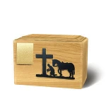 Funeral Supplies Solid Wood Cremation Urns For Human Ashes