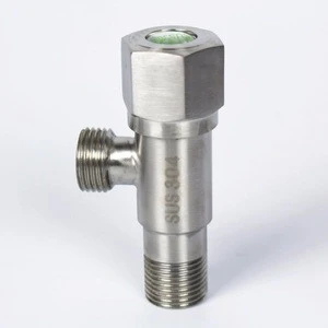 G1/2" Inlet and Outlet Angle Valve Faucet Water Filling Stop Valve Brushed Stainless Steel (2-WAYS)