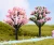 Import Garden ornamental landscape artificial blossom flower trees 8 cm miniature cherry tree from China