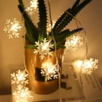 Gardening Decoration Home Living Room Outdoor Yard  Lawn Indoor 8-mode Waterproof Christmas Snow Motif String Lights