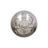 General List Service - Royal Arms - Rare As A A 26mm - Gold Colour Queens Crown. Anodised Aluminium Staybrite military uniform
