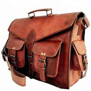Genuine leather Briefcase Laptop Briefcase for men Satchel Handmade Bag