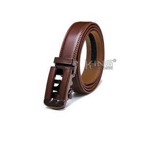 Genuine Leather Ratchet Dress Belt With Automatic Buckle