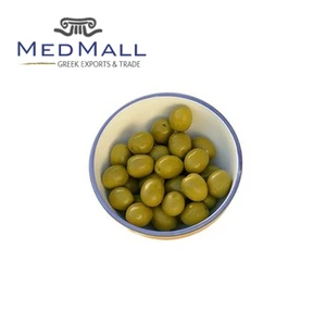 Gerolive - Greek Green Cracked Natural Olives in Brine, 12kg (20L plastic pails) - Big size - 120 Olives per Kilo