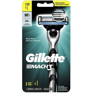 Gillette Mach3 Men&#39;s Razor Handle + 2 Blade Refills