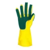 Gloves latex with scouring pad waterproof 2in 1 dish washing household cleaning sponge gloves