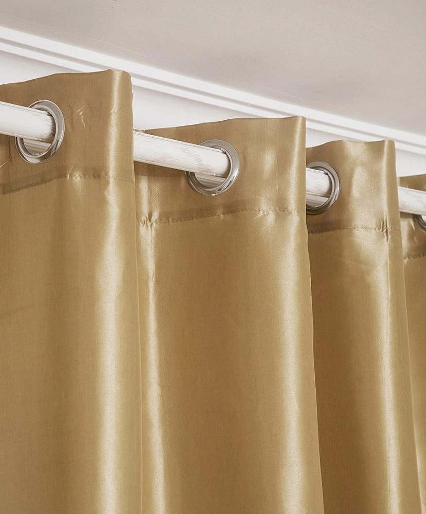 Gold 52x45in Decorative Blackout Thermal Insulated Grommet Window Curtain for Small Window