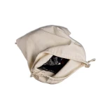 good quality cotton canvas drawstring laundry bag with embroidery logo