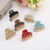 Good quality small size Korean style fashionable plastic hair claw micro glitter claw clip hair accessories for women