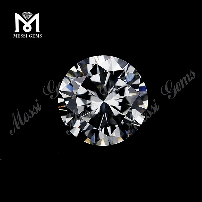 Good quality wholesale price loose cz stone round shape synthetic white cubic zirconia for necklace