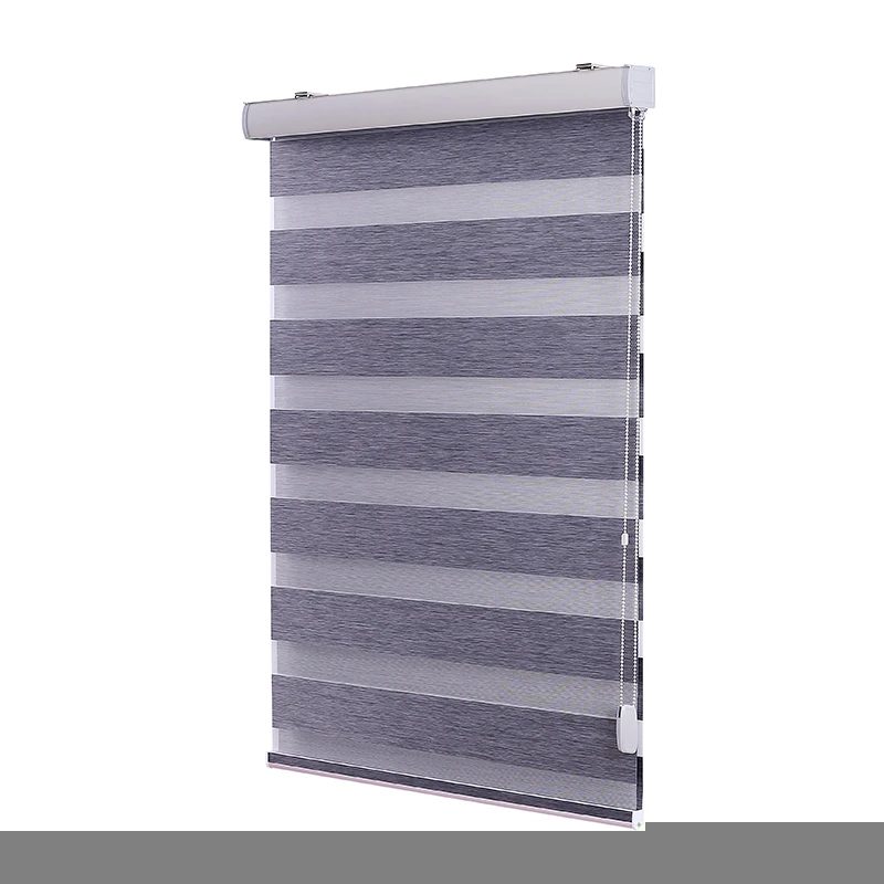 Gray color zebra shades blackout zebra blinds